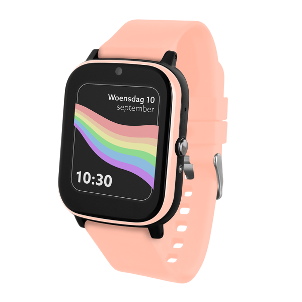 Connect_NEXT_Roze_zijknop_GPS_telefoon_horloge_voor_kinderen_met_videobellen